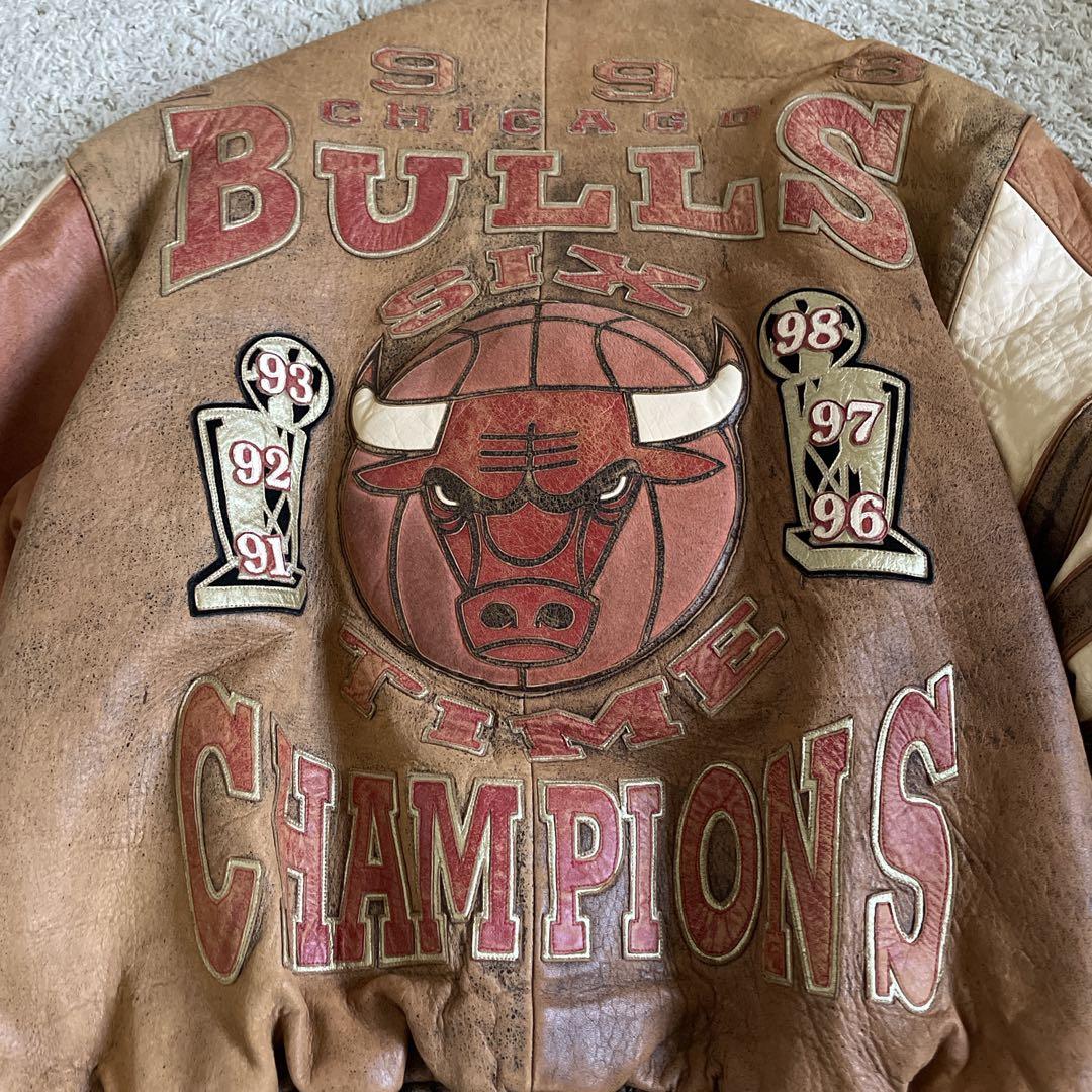 Jeff Hamilton BULLS レザー スタジャン ジャケット 90s