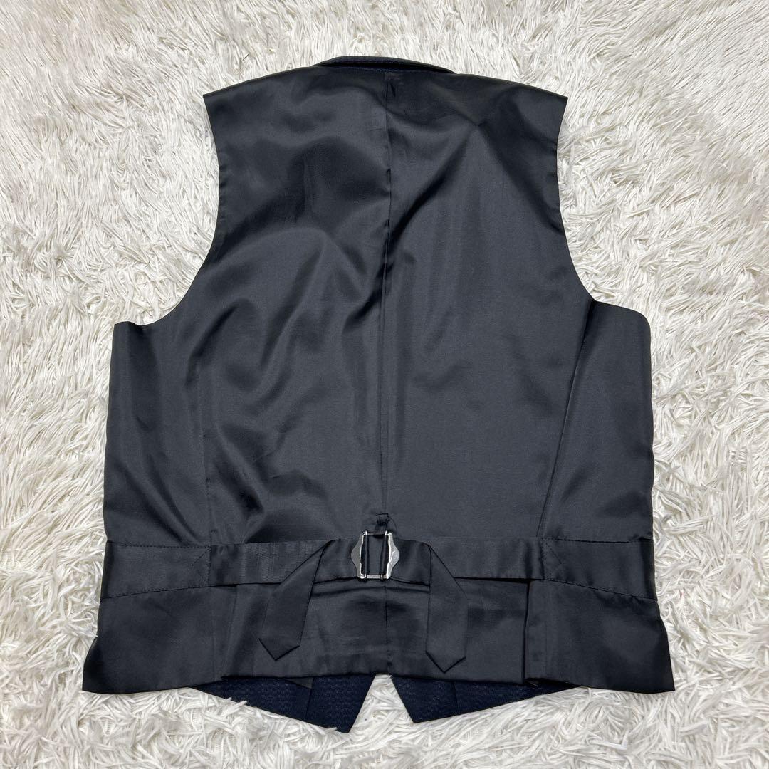 MEN’S TENORAS スリーピース　ビジネススーツ　ヘリンボーン　ネイビー