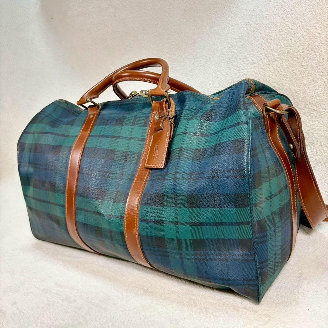 【美品✨】ポロラルフローレン　ボストンバッグ　旅行カバン 2way 大容量PVC