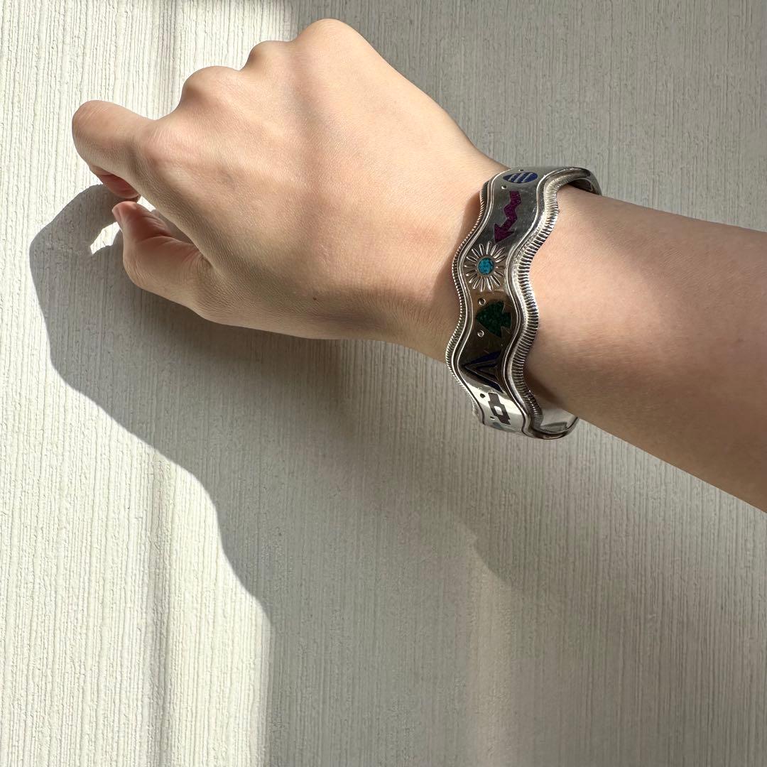 ヴィンテージ！Silver Zuni Style Bangle ブレスレット