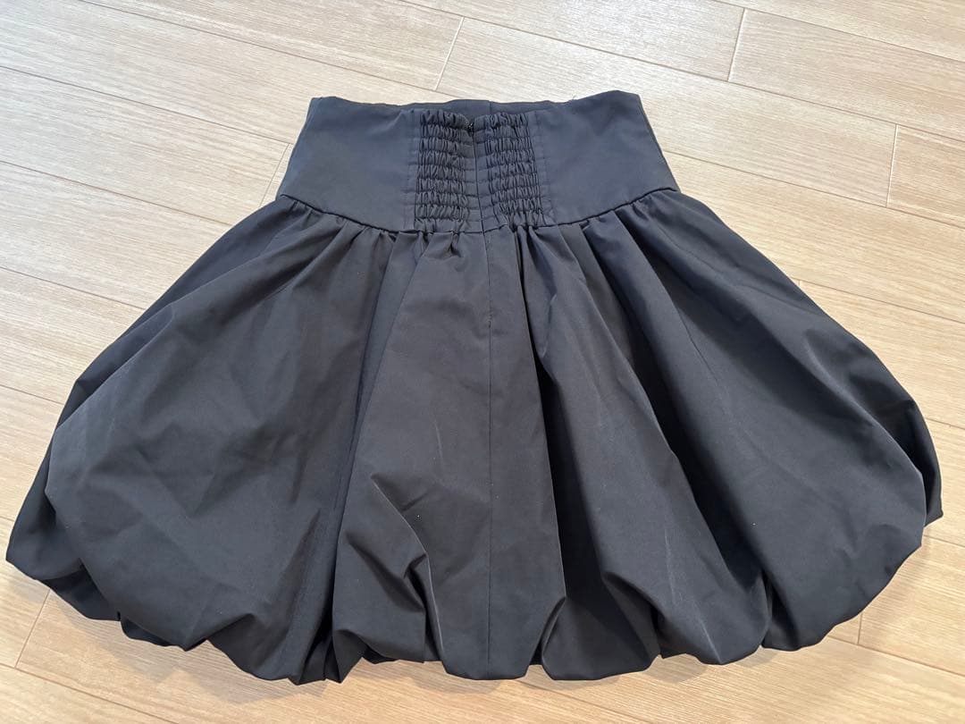 【新品未使用】snidel スナイデル　バルーンミニスカート　ブラック　サイズ0