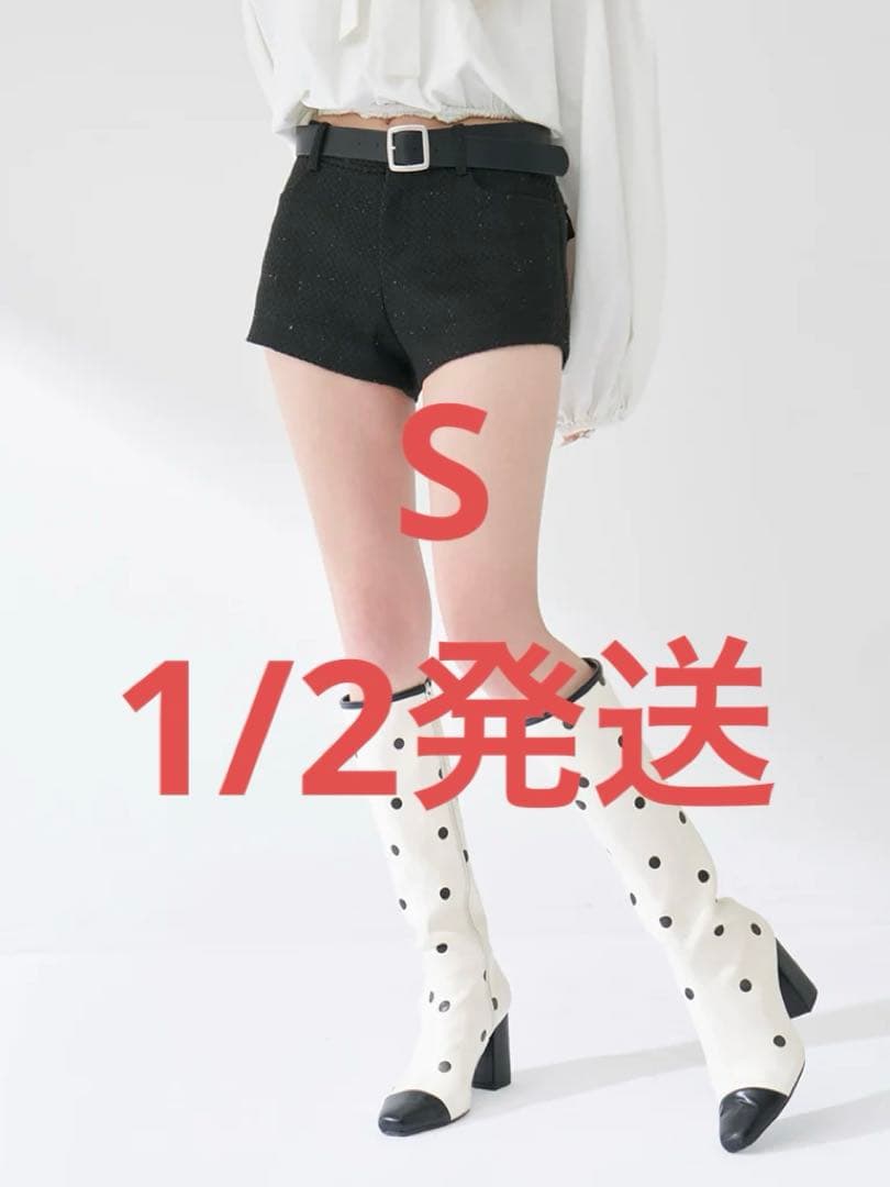 Darich ダーリッチ ボンディングツイードショートパンツ ブラック S