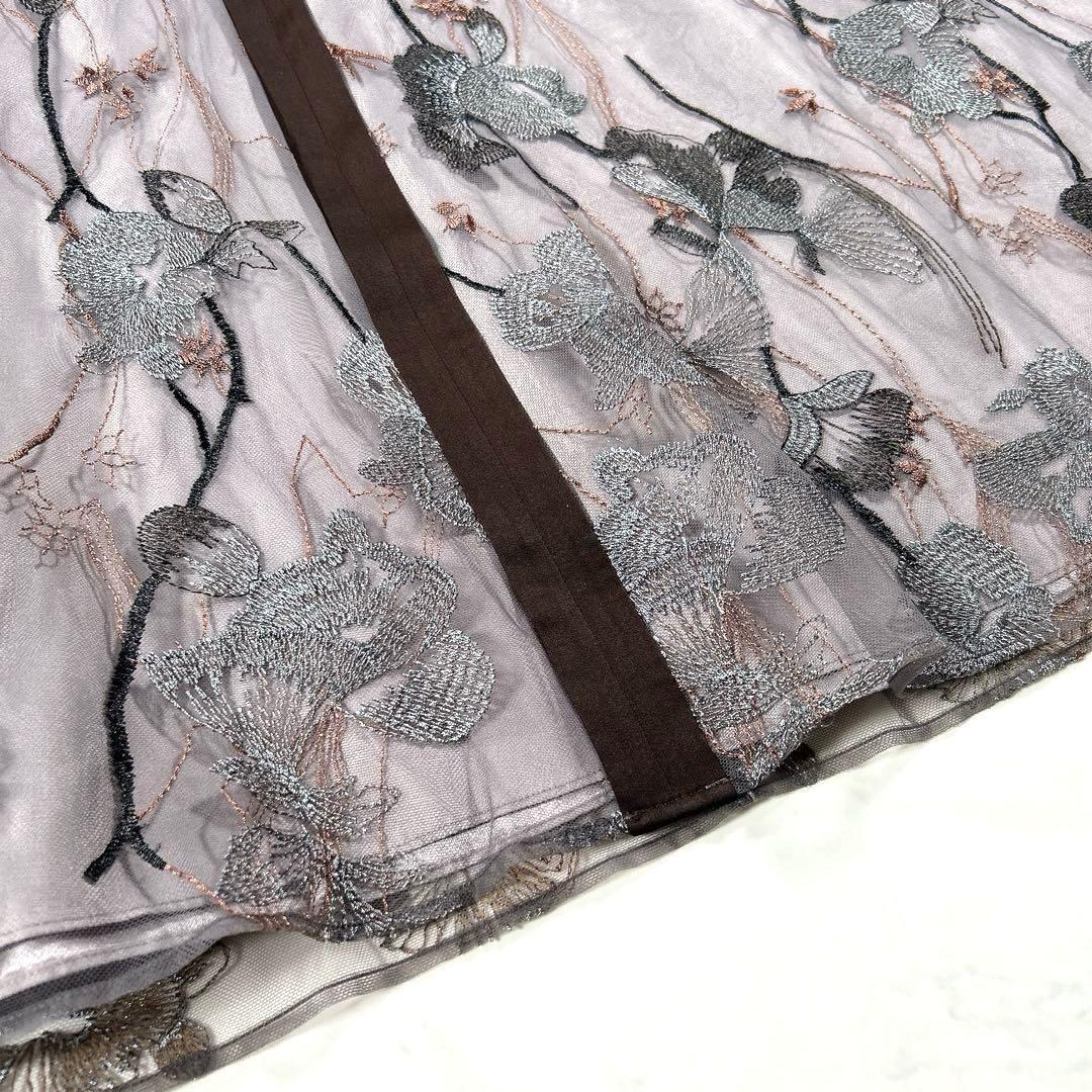 【現行品・大きいサイズ 3L】　カラルス　Vネック刺繍レースワンピースドレス