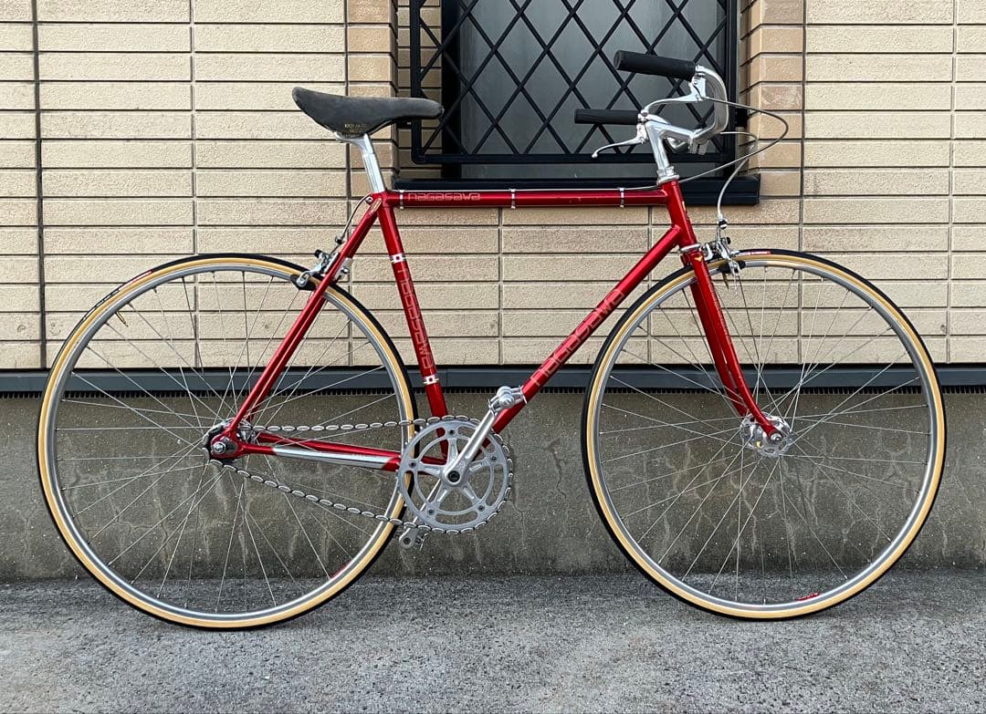 ピ*ザ様 NAGASAWA ピストバイク フレーム NJS 中野レッド C-C5