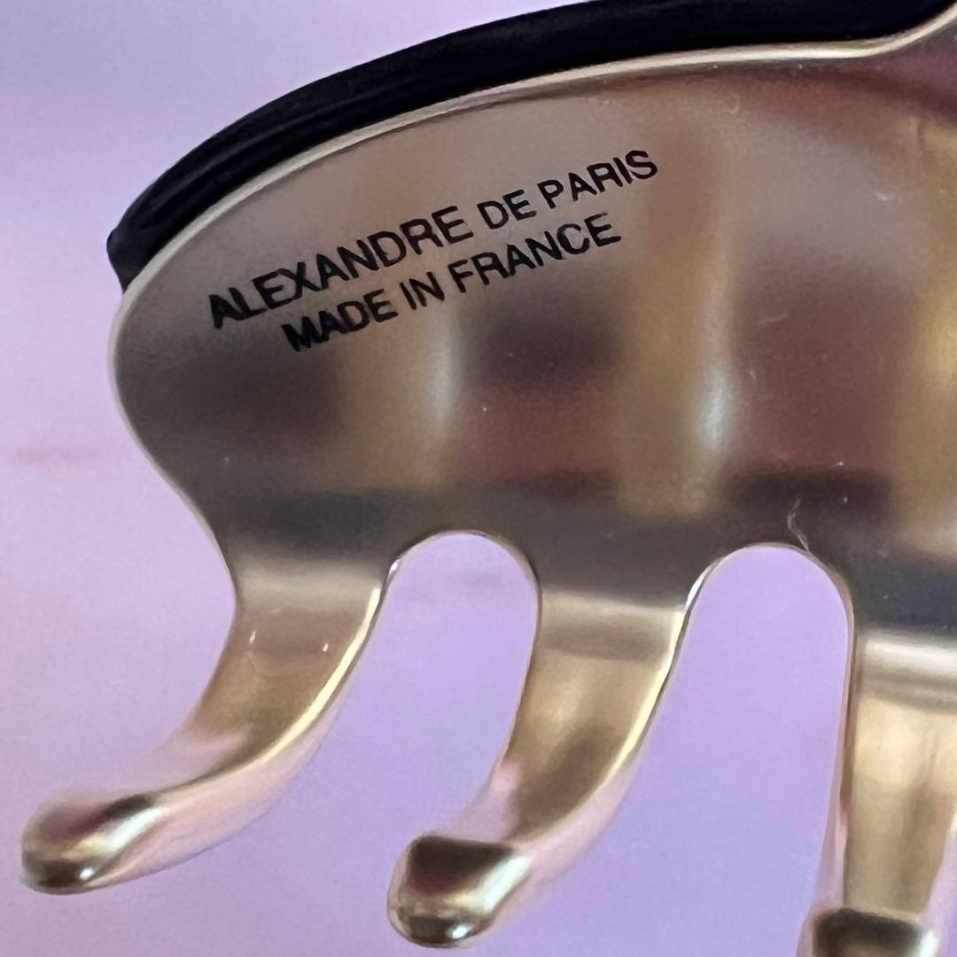 アレキサンドルドゥパリ　ヘアクリップ　スワロフスキー　ブラック　ゴールド　美品