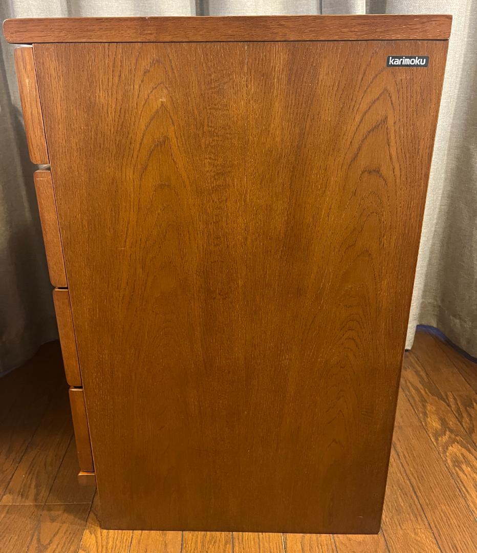 カリモク コロニアル サイドキャビネット 4段収納 チェスト