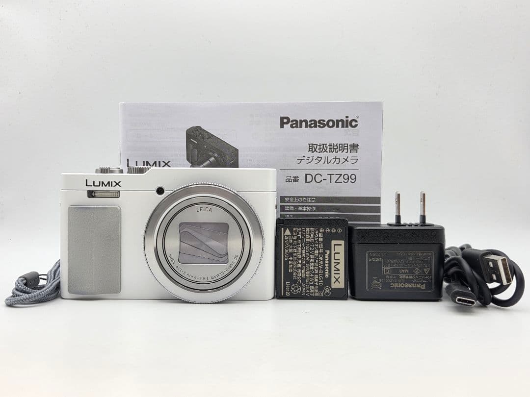 【極美】Panasonic DC-TZ99 ホワイト コンパクトデジタルカメラ