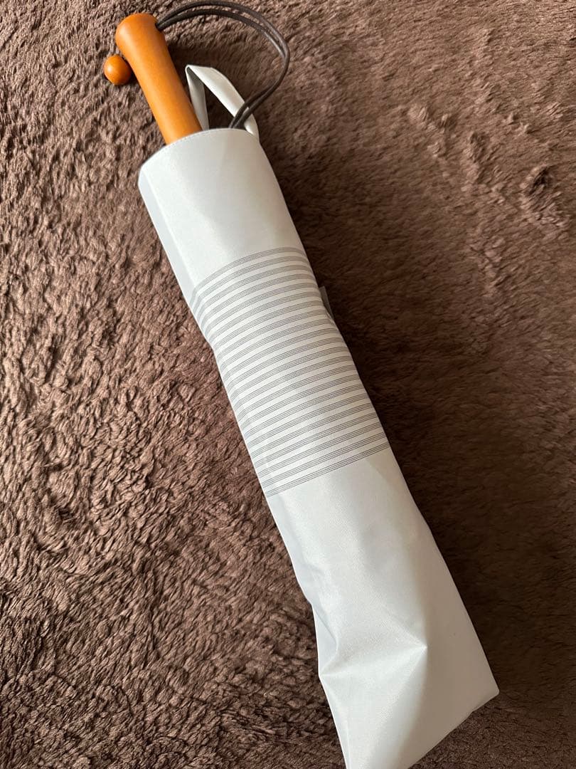 サンバリア100 ２段折り　ボーダーグレー