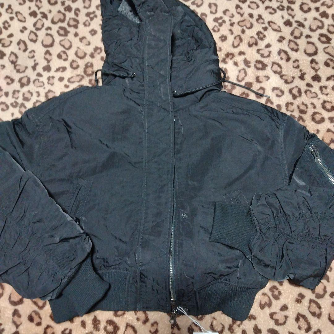 AZUL by MOUSSY ブラック フライトジャケット Fサイズ MA-1