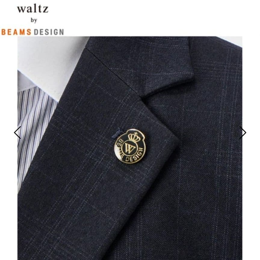 【美品】waltz by BEAMS DESIGN ベスト付きネイビースーツ
