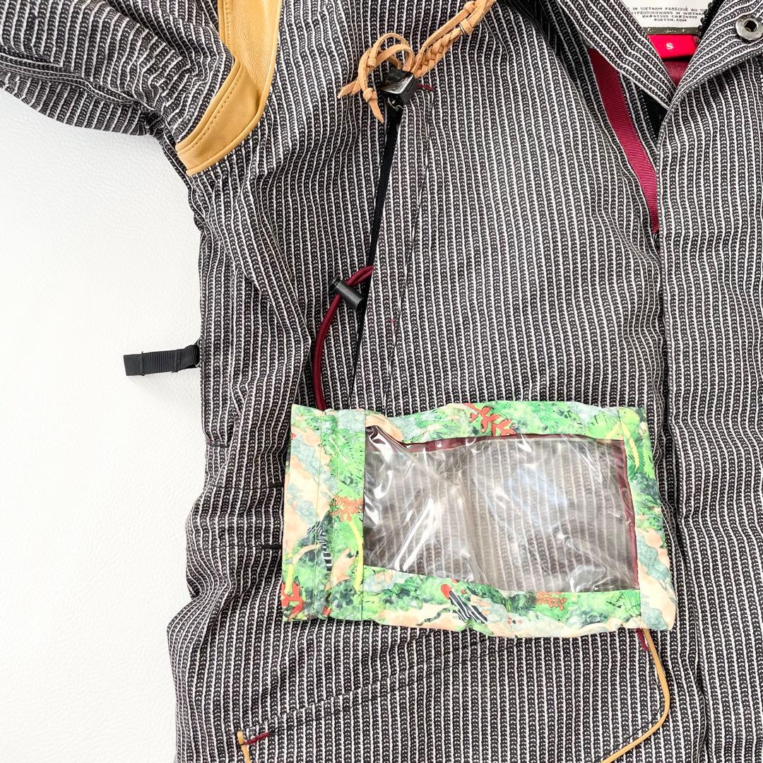 4462 バートン ジャケット スノボウェア レディース ストライプ ファー付き