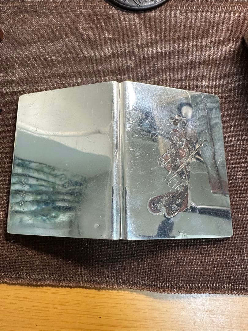 純銀950刻印　煙草入れ　シガレットケース　金工　骨董古美術