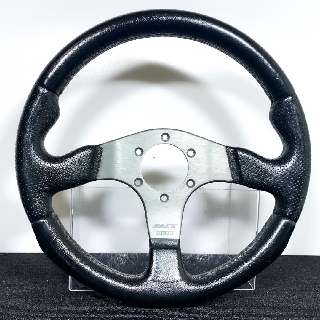 モモ RACE レース レザーステアリング 32パイ 2007年7月製造 当時物