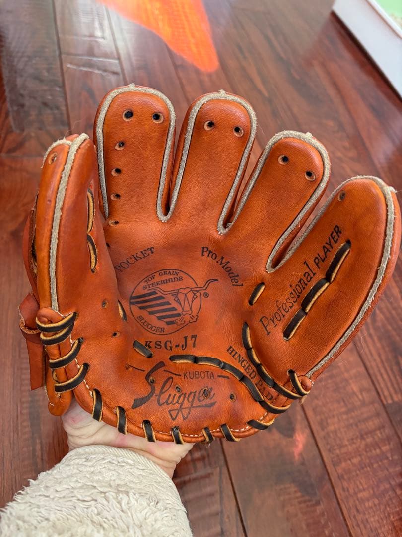 Slugger KSG-J7 トレーニング用 グローブ《江頭重利さん型付け品》