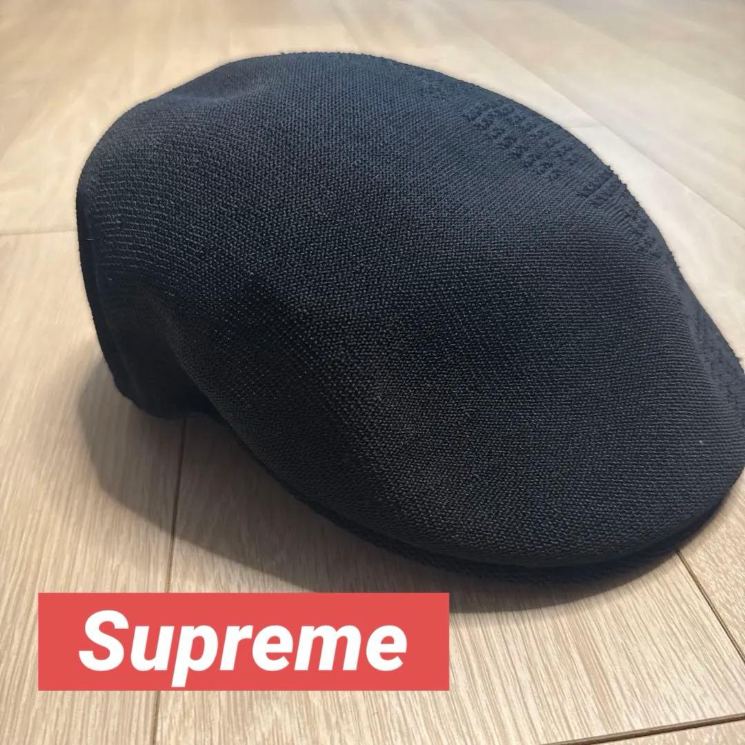 【美品】SUPREME x KANGOL ベレー帽　M 黒