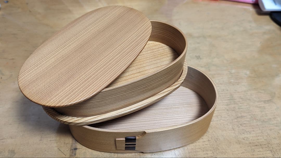 老舗 栗久/大館まげわっぱ 木製 小判型弁当箱 レディース gaako