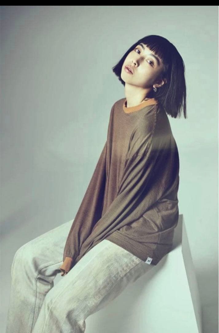 ONC MERINO× NO magazine wool Tシャツ　4 ボーダー