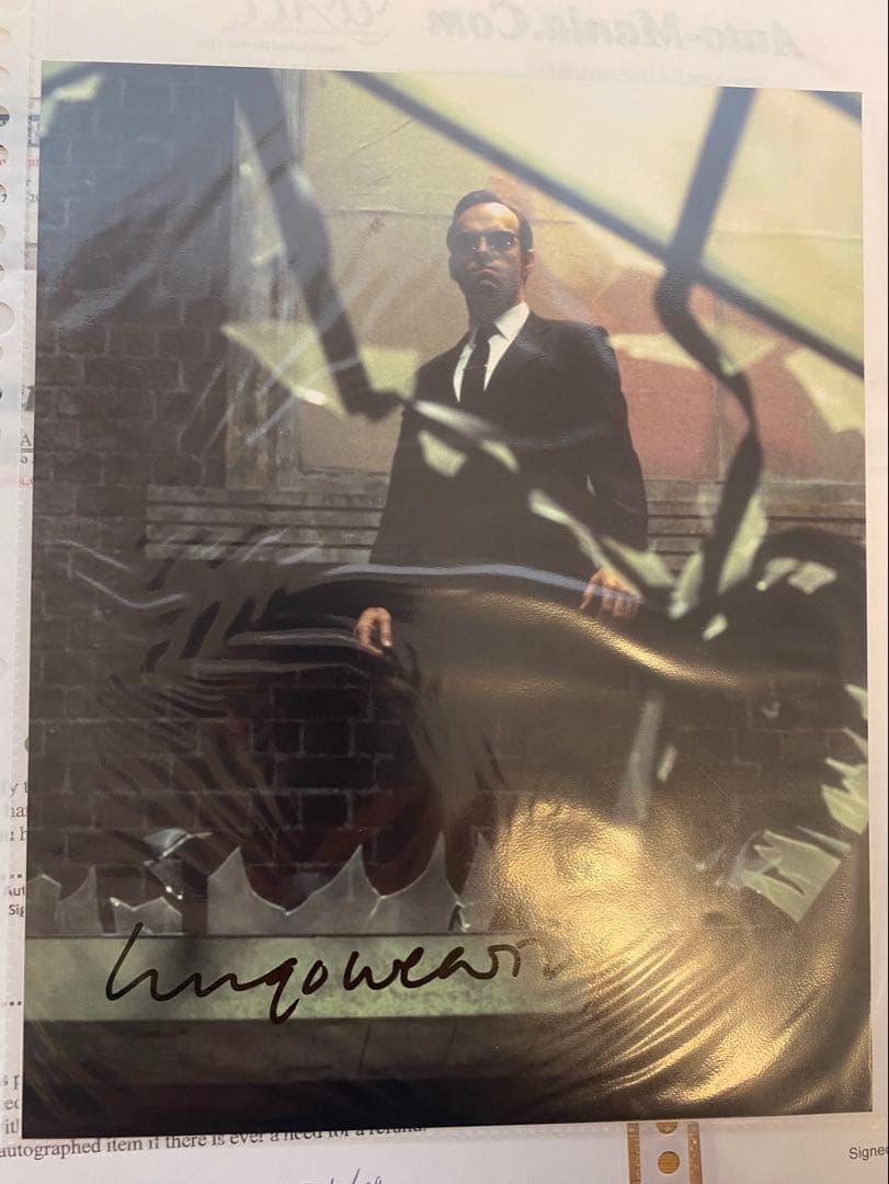 映画　マトリックス サイン入り写真等6点セット　キアヌ　ネオ　モーフィアス