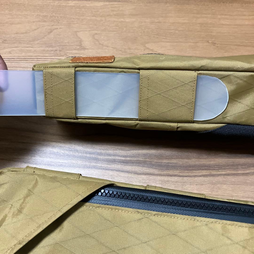 ハンドメイド　上下分割フルフレームバッグ　X-PAC Cブラウン　フレーム49