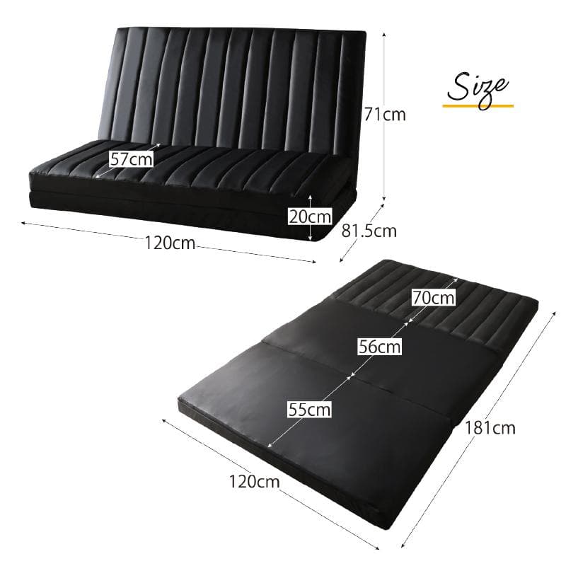 限定入荷！！3WAYで使えるソファ【ソファ　カウチ　ベッド】【グレー】 4