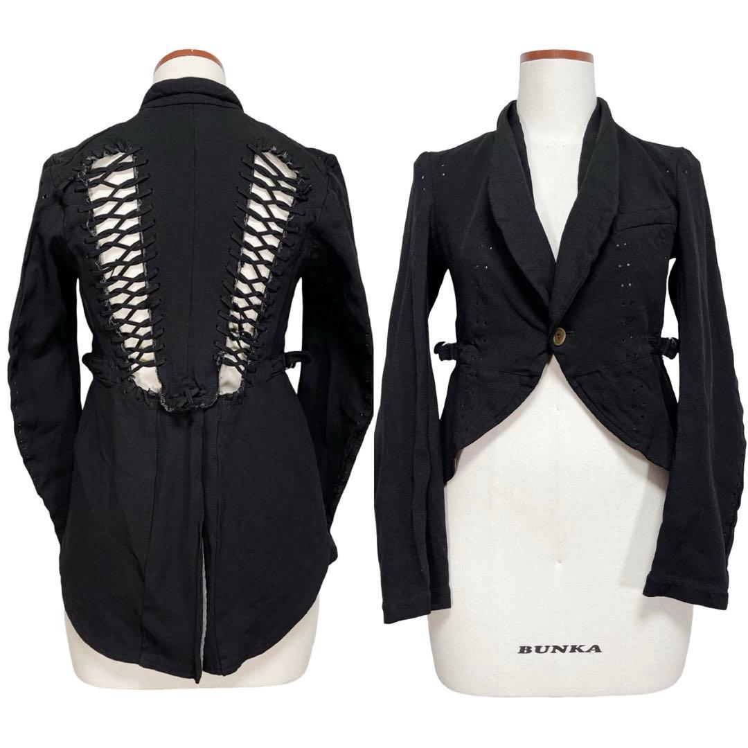 AD2004 レア コムデギャルソン レースアップ 燕尾ジャケット