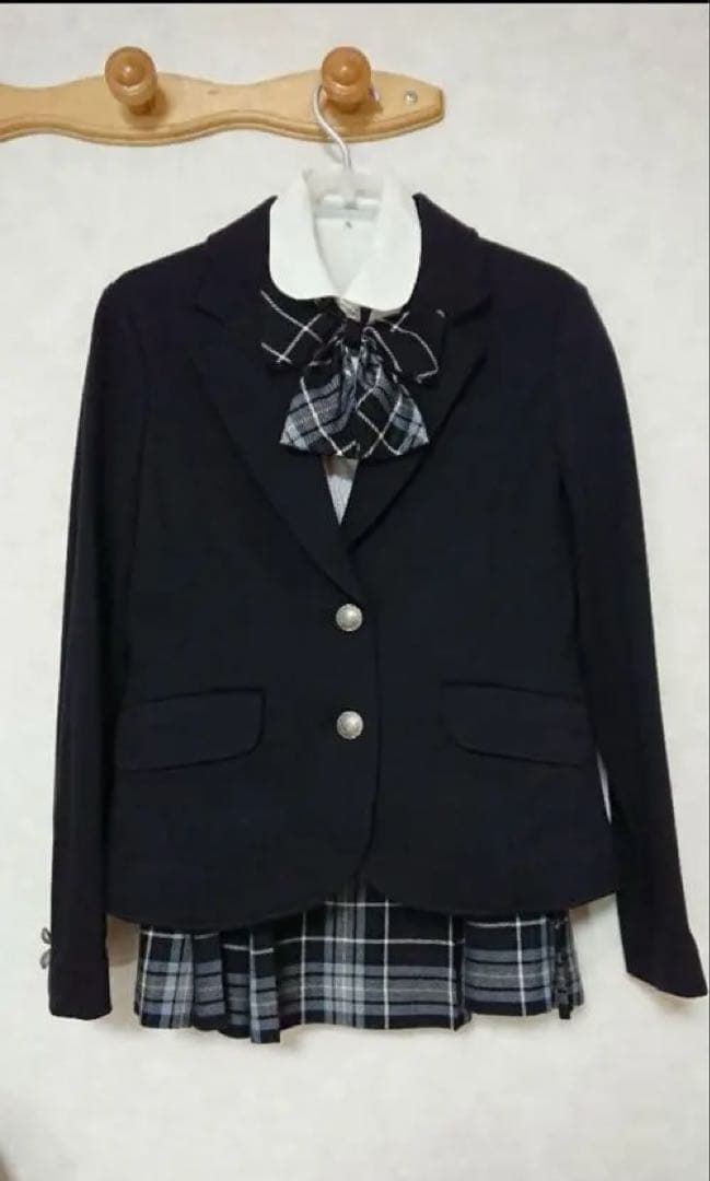 組曲　フォーマル ネイビー ブレザーとスカートセット TL(150〜160cm)