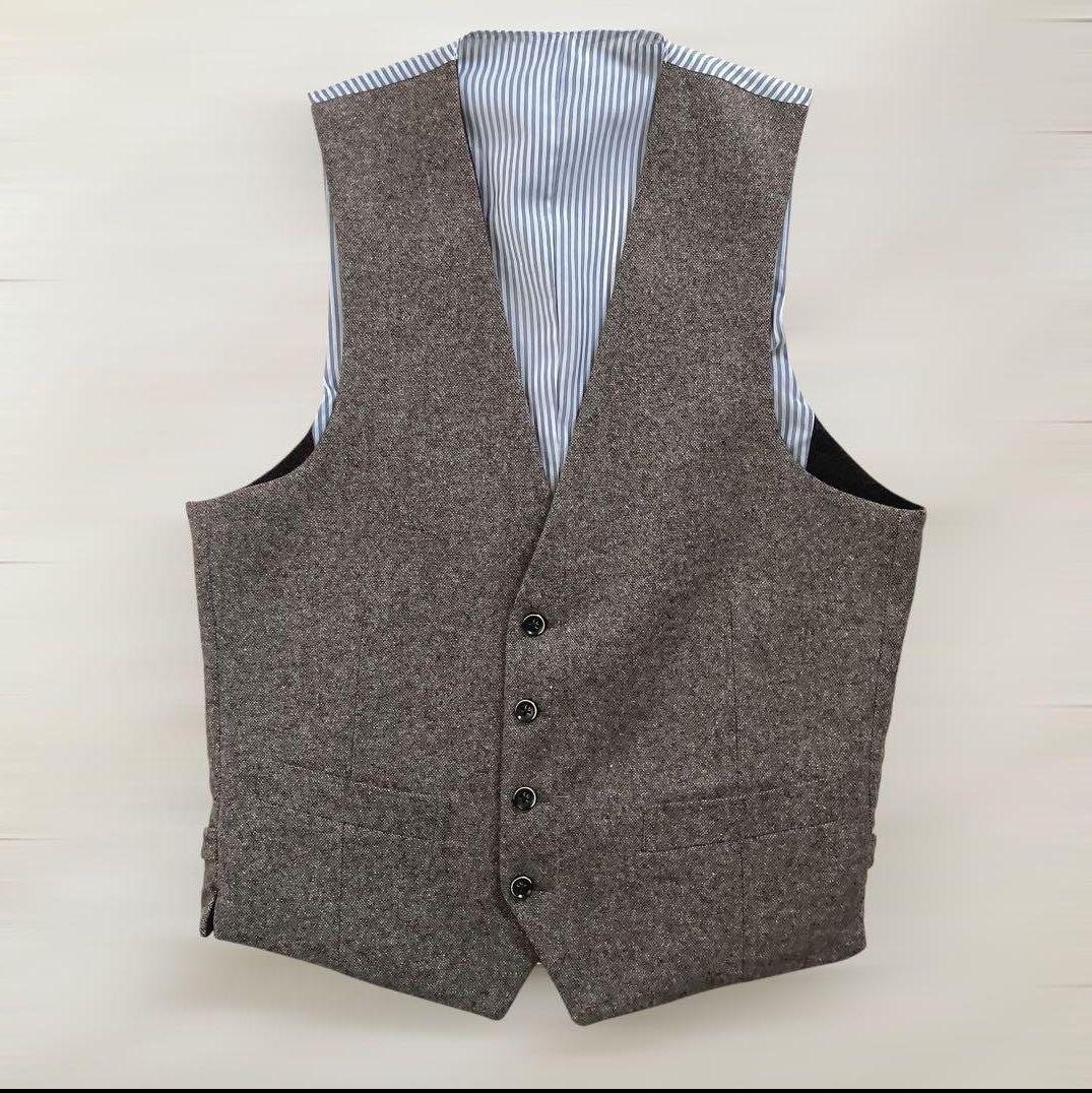 【美品】スーツセレクト 3ピース セットアップ 　ネイビーY5