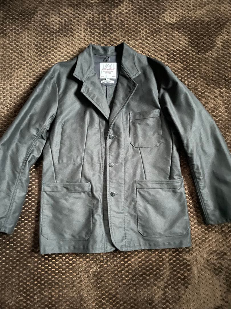 ル サン パレイユ ANK別注ラペルジャケット モールスキンブラック 42