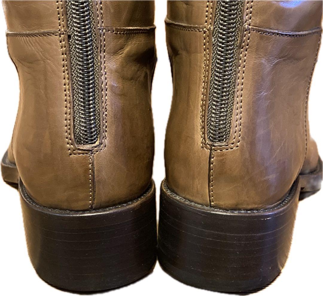 美品　SARTORE サルトル　シングルバックベルト　ジョッキーブーツ　ブラウン