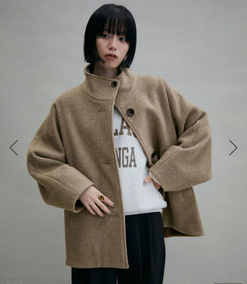 ADAM ET ROPÉ FEMME　スタンドカラーミドルコート　Fサイズ