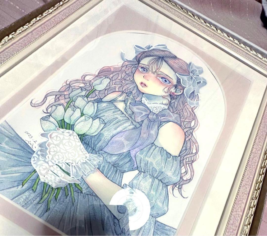 額入りイラスト　『melty sugar white』