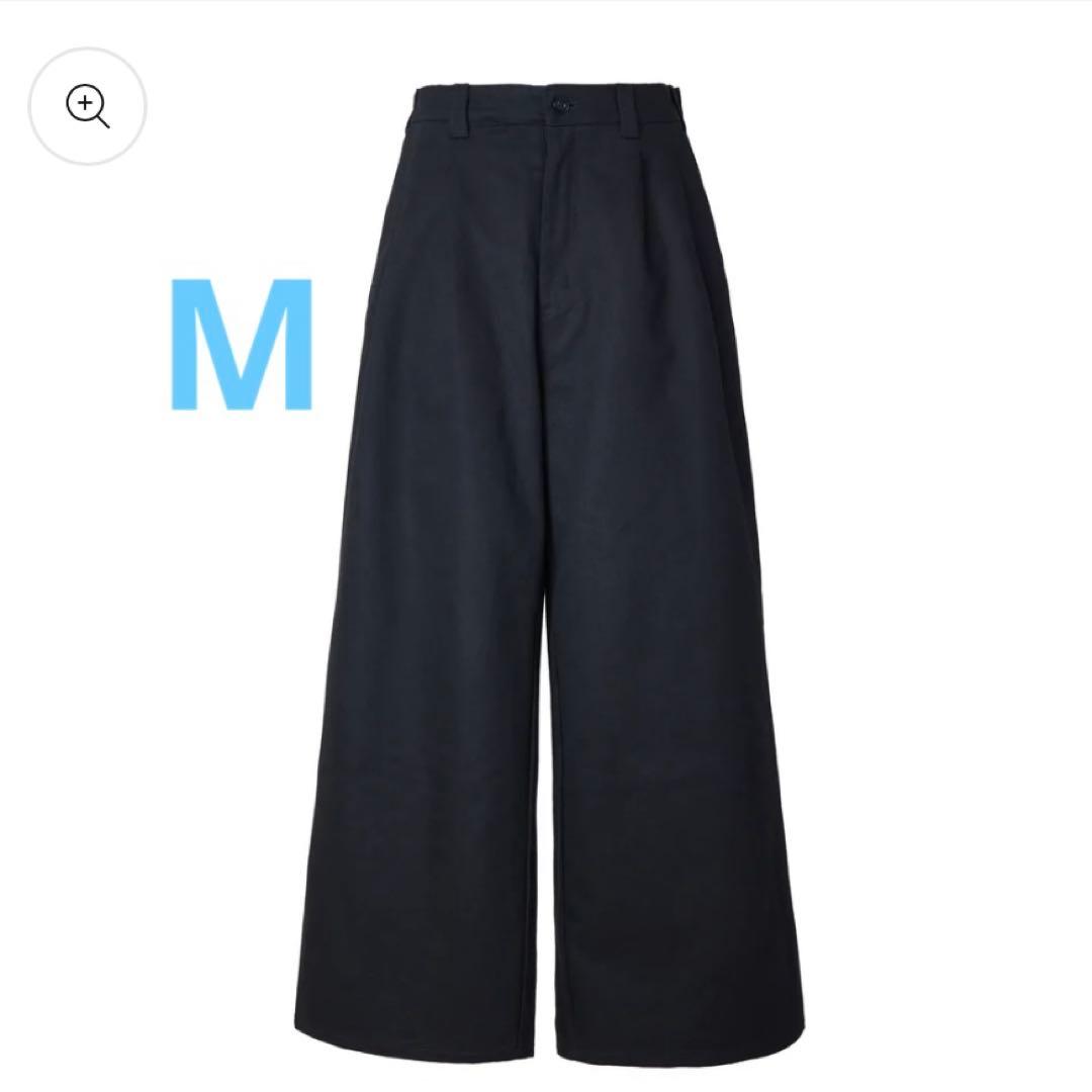 パンツ FEELS WIDE TUCKED TROUSERS BLACK