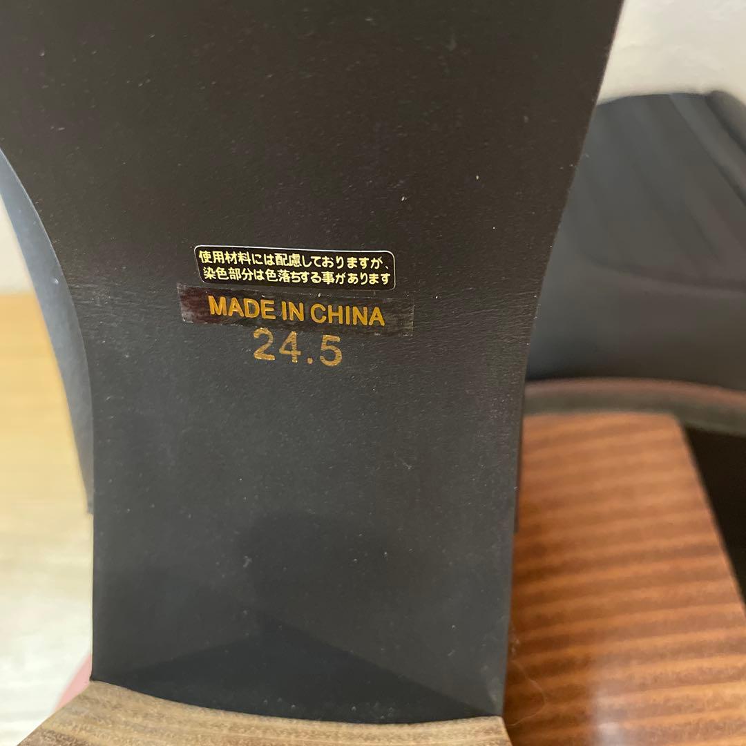 【美品】あしながおじさん サイドゴアブーツ 厚底 本革 レザー 1310117