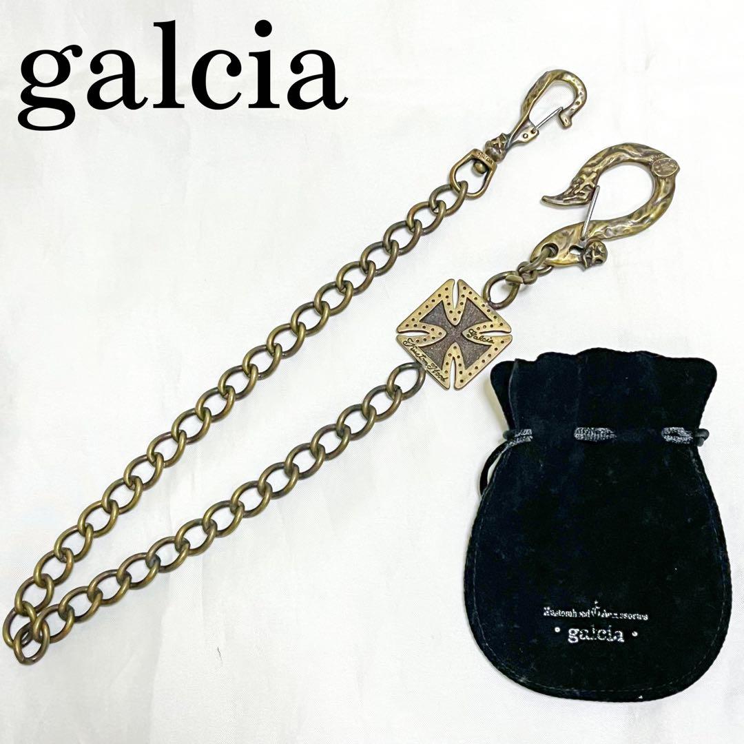 超希少 ガルシア ウォレットチェーン スカル マリア クロス 保存袋付き
