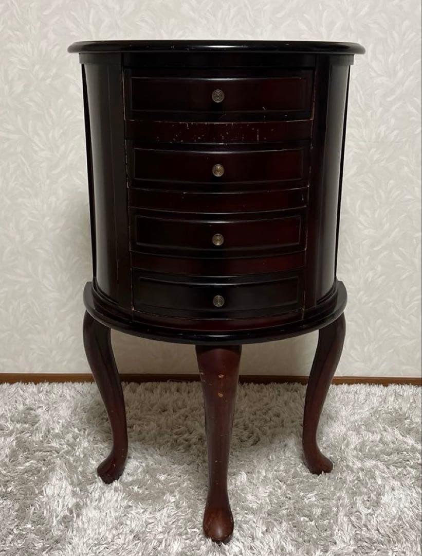 きつねうどん様アンティークヨーロピアン猫脚コンソールチェストアクセサリーボックス