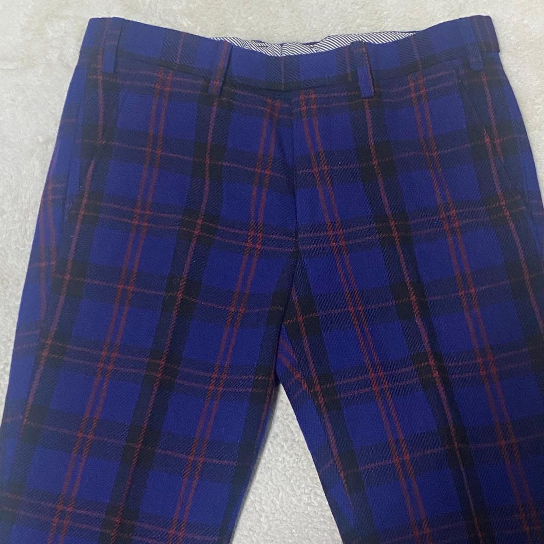 【美品✨】オアグローリー チェック柄スーツ ウール 3ピース 成人式 目立つ