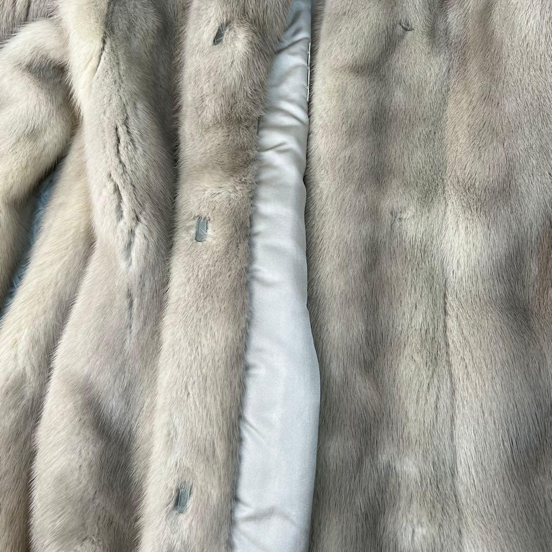 金サガ 毛皮コート ファーコート サファイアミンク 襟ボタン 11号 L