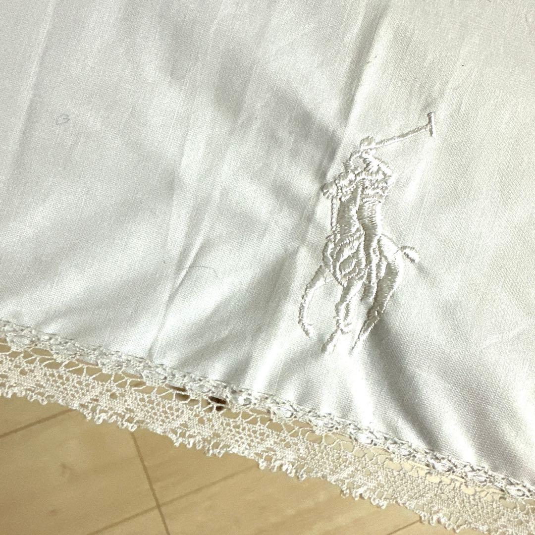 新品未使用タグ付　日本製ポロラルフローレン上質な晴雨兼用パラソルロゴ刺繍＆レース