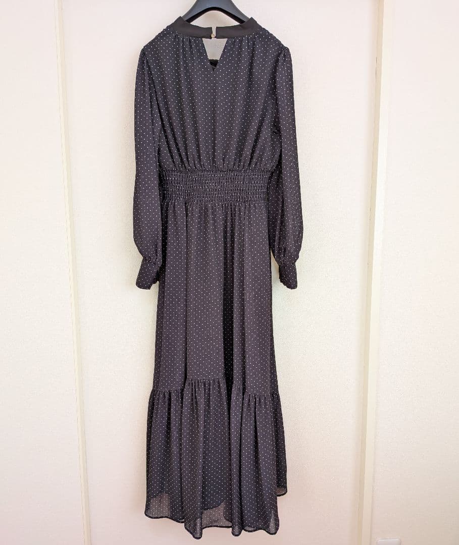 プロポーションボディドレッシング♡ボウタイ　ワンピース　シャーリング　ドット