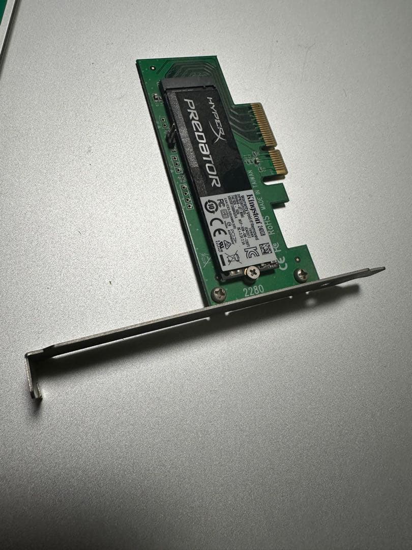 Kingston　ハイシエラ以前起動可　AHCI　PCI　SSD