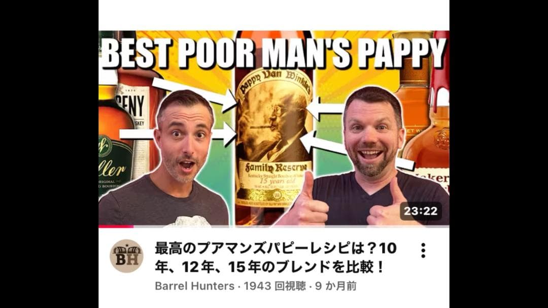 バーボンウイスキーパピーヴァンウィンクルリップヴァンウィンクル15年　空瓶　希少