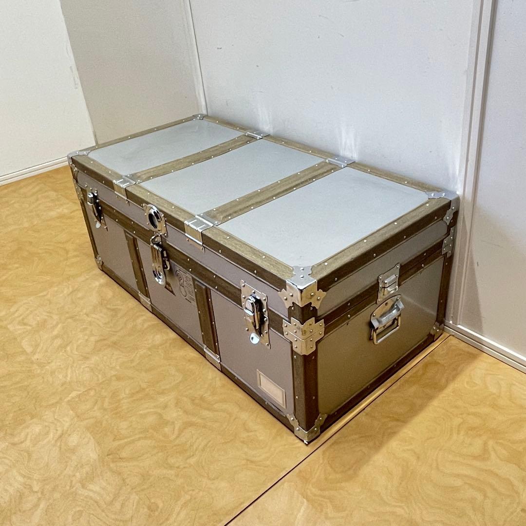 ビンテージ アルミ トランク 船舶 収納 箱 ケース ボックス アンティーク