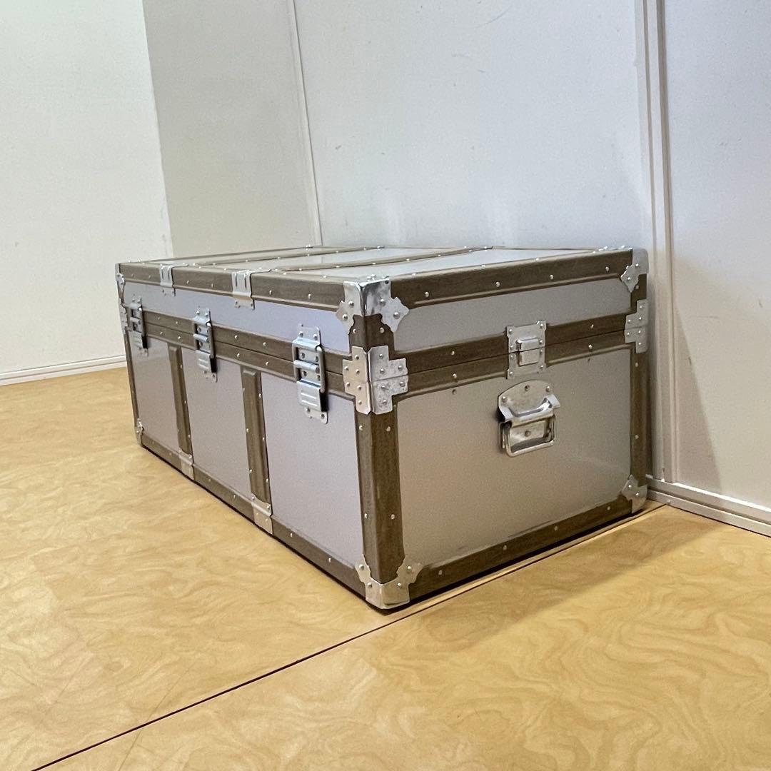 ビンテージ アルミ トランク 船舶 収納 箱 ケース ボックス アンティーク