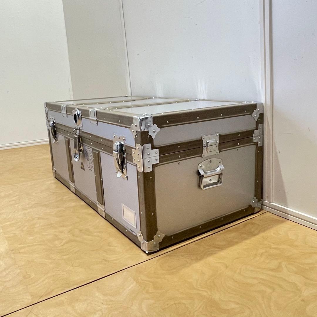 ビンテージ アルミ トランク 船舶 収納 箱 ケース ボックス アンティーク