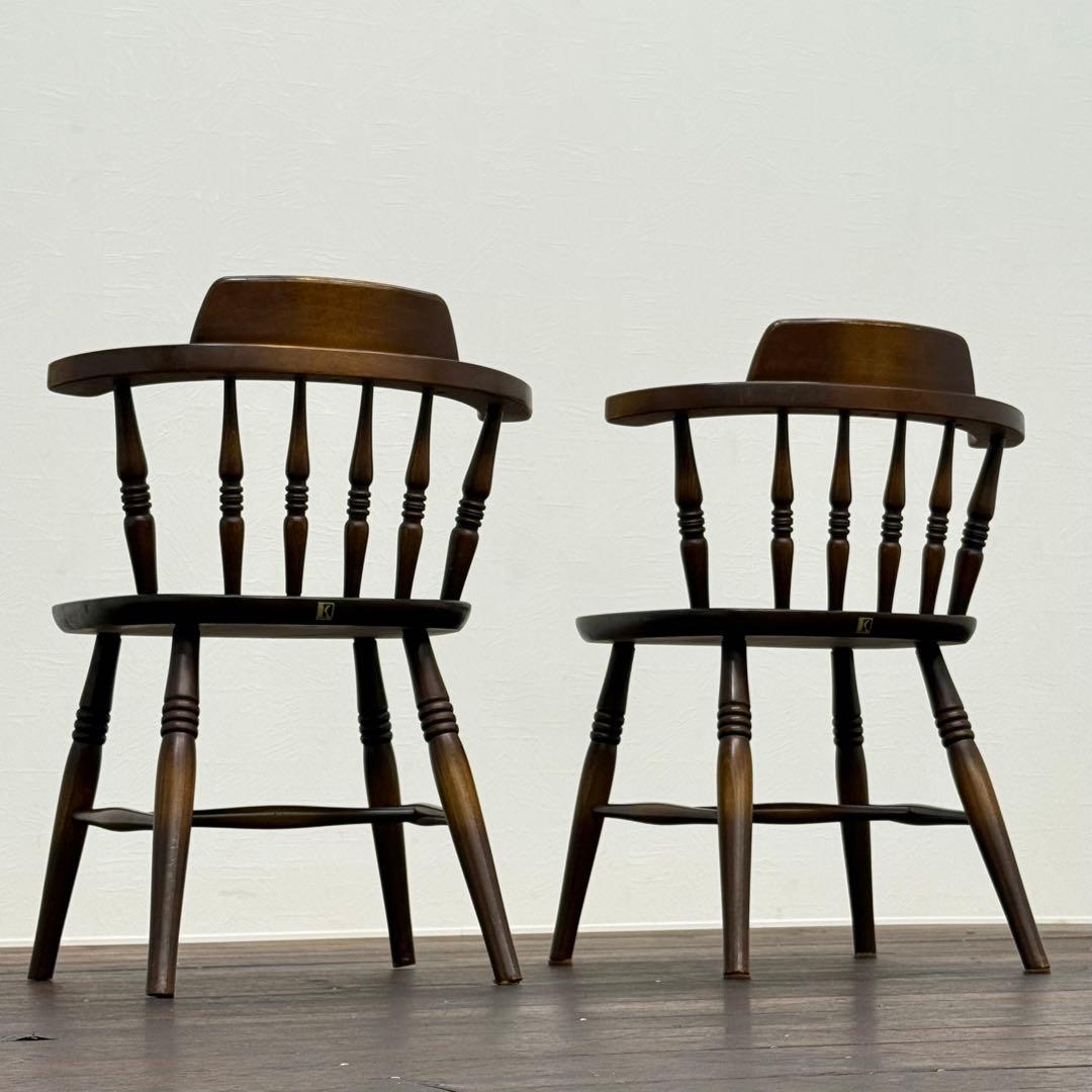 H110K19b 飛騨産業 HIDA キツツキ 穂高 ダイニングチェア2脚セット