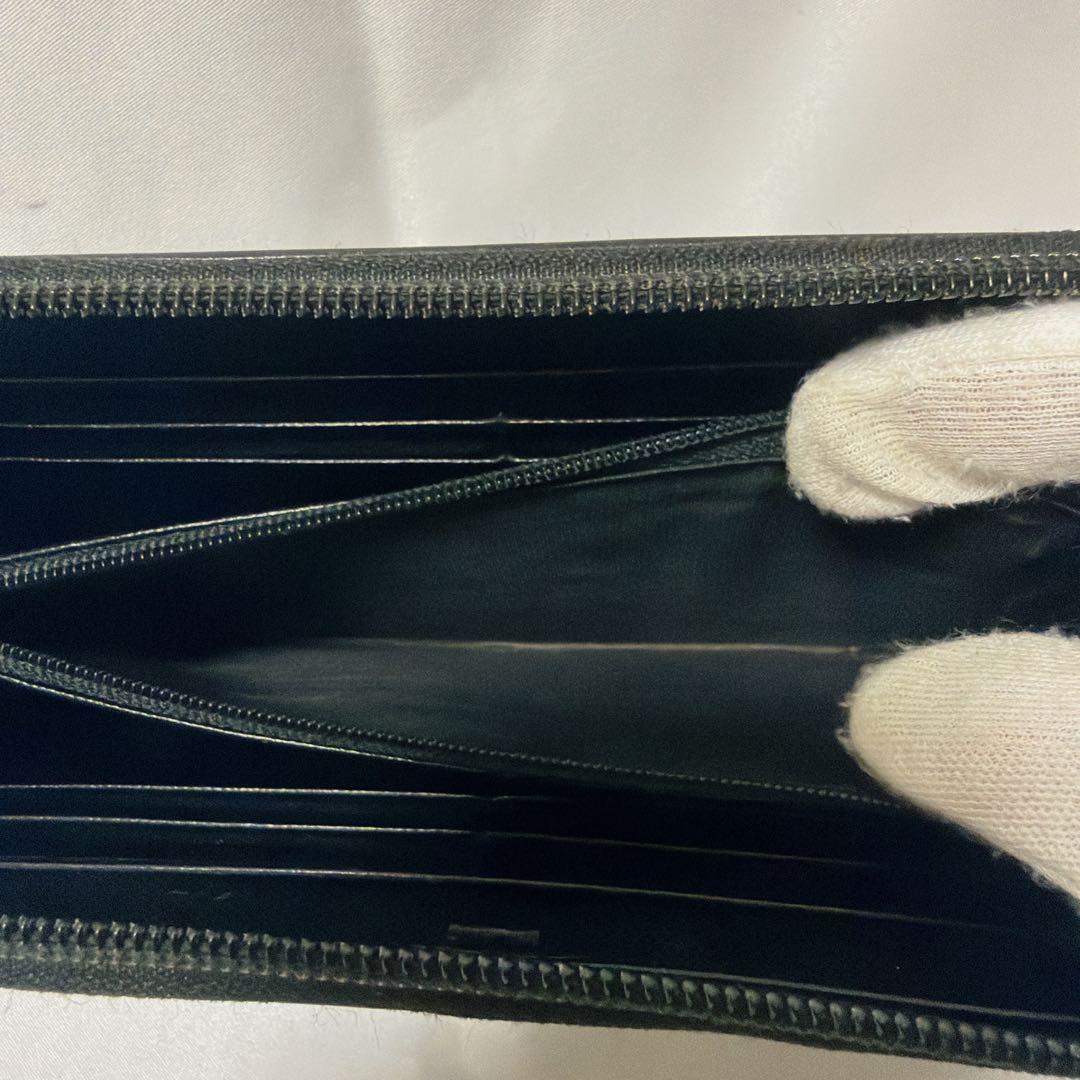 【極美品】PRADA 長財布 三角ロゴ サフィアーノレザー ブラック
