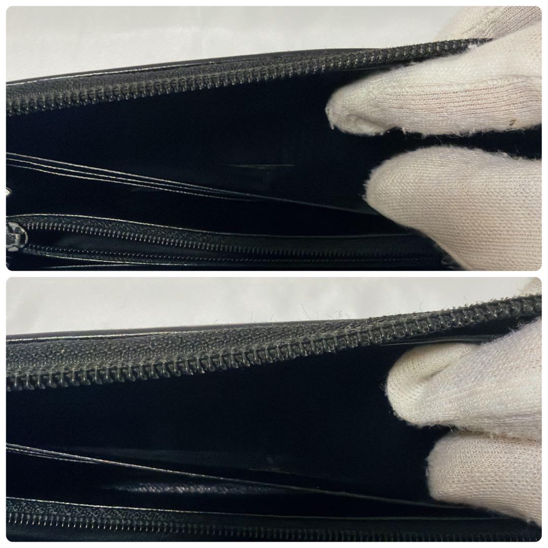 【極美品】PRADA 長財布 三角ロゴ サフィアーノレザー ブラック