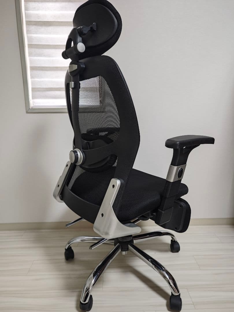 サンワサプライ 人間工学 オットマン収納メッシュチェア 150-SNCM007