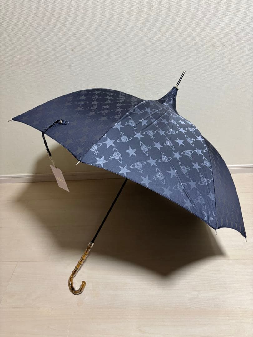 Vivienne Westwood/新品/雨傘 スター&ORB 長傘/ネイビー