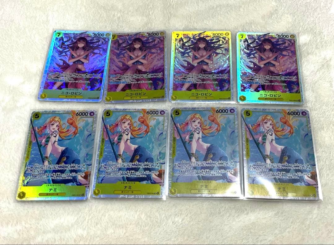 ワンピースカードゲーム ナミ sr ニコ・ロビンsr 各4枚セット